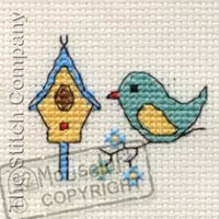 Borduurpakket Bird & Birdhouse - Mouseloft
