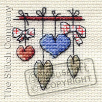 Borduurpakket Dangling Hearts - Mouseloft