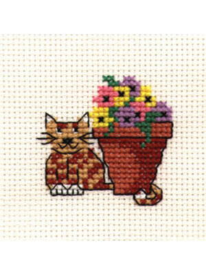 Mouseloft Borduurpakket Flowerpot Cat - Mouseloft