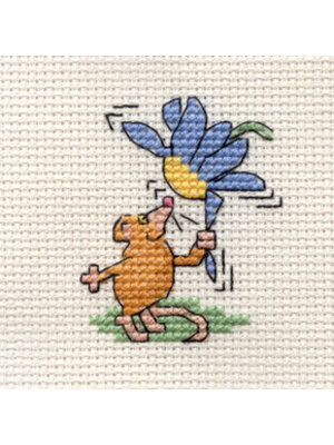 Mouseloft Borduurpakket Flower Mouse - Mouseloft