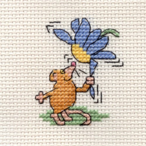 Mouseloft Borduurpakket Flower Mouse - Mouseloft