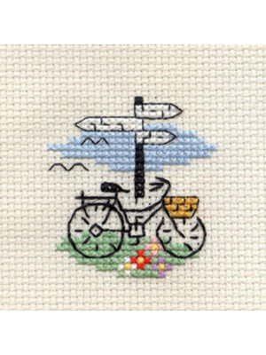 Mouseloft Borduurpakket Bicycle and Signpost - Mouseloft