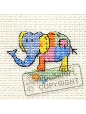 Mouseloft Borduurpakket Patchwork Elephant - Mouseloft