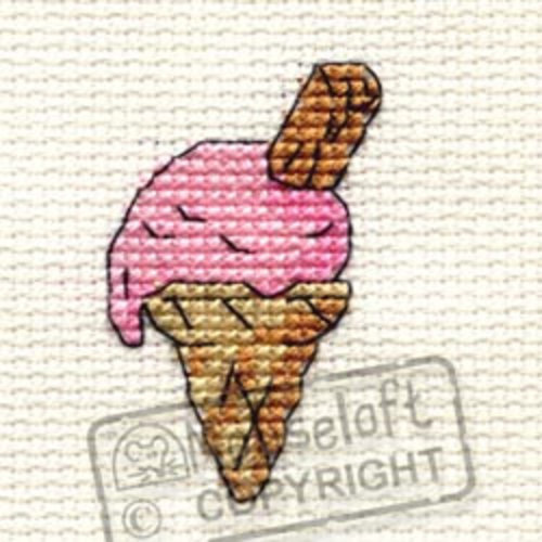 Mouseloft Borduurpakket Pink Ice Cream - Mouseloft Mouseloft Borduurpakket Pink Ice Cream - Mouseloft