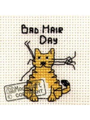 Mouseloft Borduurpakket Bad Hair Day - Mouseloft