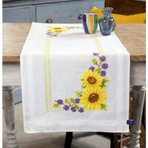 Vervaco Loper kit Zonnebloemen Vervaco Loper kit Zonnebloemen