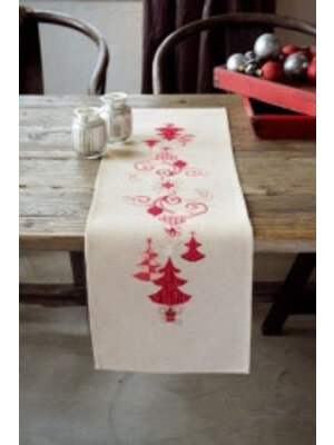 Vervaco Loper kit Rode kerstversiering Vervaco Loper kit Rode kerstversiering