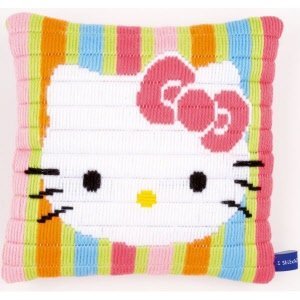 Vervaco Spansteekkussen kit Hello Kitty "Gestreept"