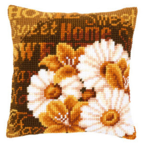 Vervaco Kruissteekkussen kit Moderne margrieten Vervaco Kruissteekkussen kit Moderne margrieten