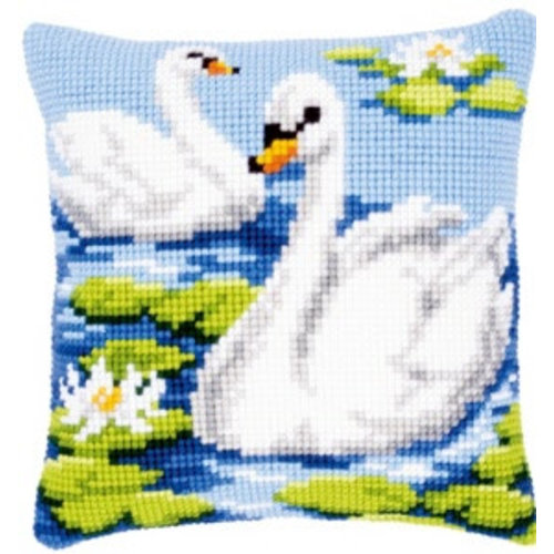 Vervaco Kruissteekkussen kit Zwanen Vervaco Kruissteekkussen kit Zwanen