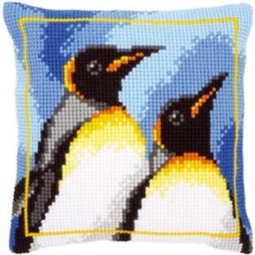 Vervaco Kruissteekkussen kit Pinguins