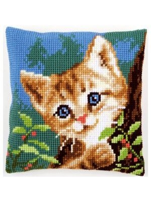 Vervaco Kruissteekkussen kit Kat in boom Vervaco Kruissteekkussen kit Kat in boom