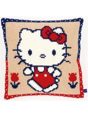 Vervaco Kruissteekkussen kit Hello Kitty op wandel