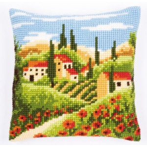 Vervaco Kruissteekkussen kit Toscaans landschap