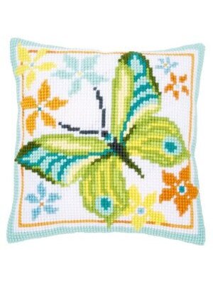 Vervaco Kruissteekkussen kit Groene vlinder Vervaco Kruissteekkussen kit Groene vlinder