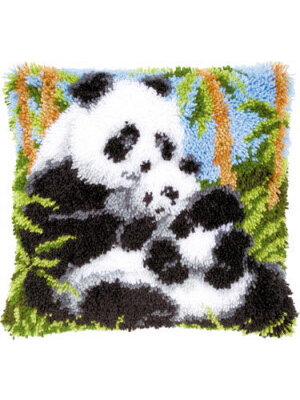 Vervaco Knoopkussen kit Panda's