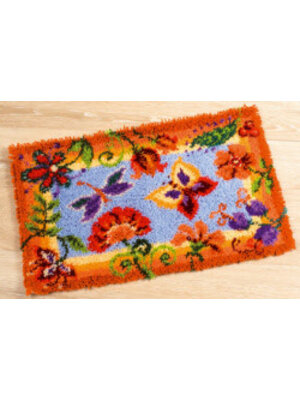 Vervaco Knooptapijt kit Decoratieve bloemen Vervaco Knooptapijt kit Decoratieve bloemen