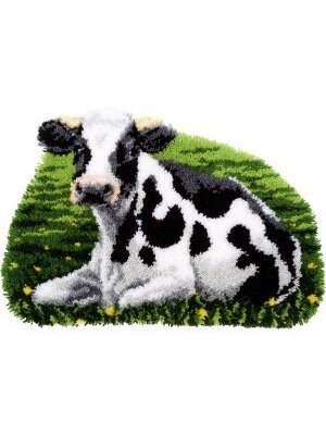 Vervaco Knoopvormtapijt kit Rustende koe Vervaco Knoopvormtapijt kit Rustende koe