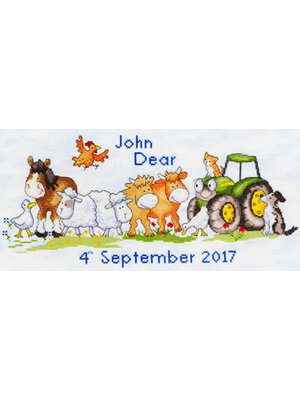 Bothy Threads Borduurpakket Baby Samplers - First Born - Bothy Threads Bothy Threads Borduurpakket Baby Samplers - First Born - Bothy Threads