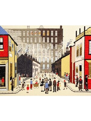 Bothy Threads Borduurpakket Lowry - Street Scene - Bothy Threads