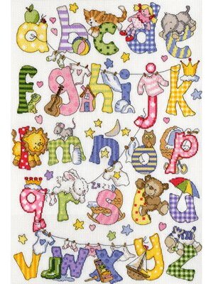 Bothy Threads Borduurpakket Kate Garrett - Samplers - My First Alphabet - Bothy Threads