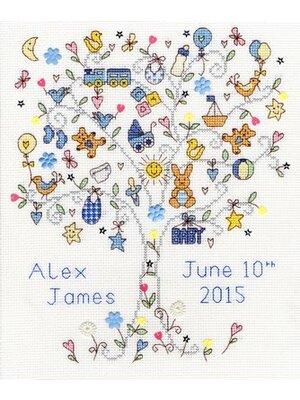 Bothy Threads Borduurpakket Love - Love Baby Boy - Bothy Threads Bothy Threads Borduurpakket Love - Love Baby Boy - Bothy Threads