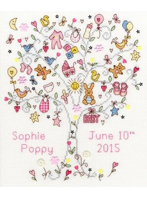 Bothy Threads Borduurpakket Love - Love Baby Girl - Bothy Threads Bothy Threads Borduurpakket Love - Love Baby Girl - Bothy Threads