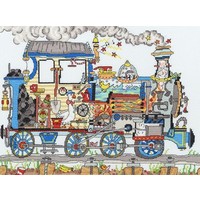 Borduurpakket Cut Thru‘ - Steam Train - Bothy Threads