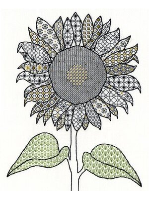 Bothy Threads Borduurpakket Blackwork - Sunflower - Bothy Threads