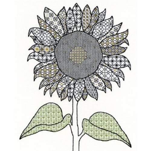 Bothy Threads Borduurpakket Blackwork - Sunflower - Bothy Threads