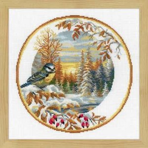 RIOLIS Borduurpakket Plate with Oriole - RIOLIS