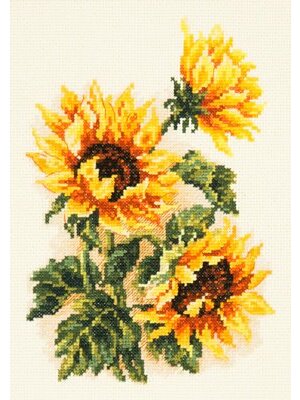 Magic Needle CI Borduurpakket Three sunflowers - Magic Needle