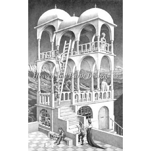 Heaven and Earth Designs  M.C. Escher: Belvedere