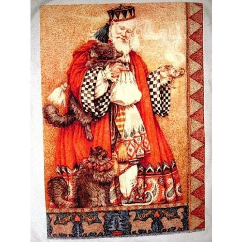 Heaven and Earth Designs  Yvonne Gilbert: Father Christmas with cats