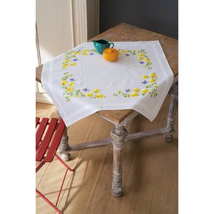 Vervaco Tafelkleed kit Lentebloemen