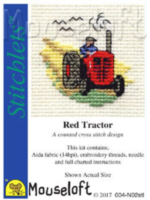 Mouseloft Borduurpakket Red Tractor - Mouseloft