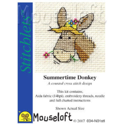 Mouseloft Borduurpakket Summertime Donkey - Mouseloft Mouseloft Borduurpakket Summertime Donkey - Mouseloft