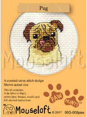 Mouseloft Borduurpakket Pug - Mouseloft