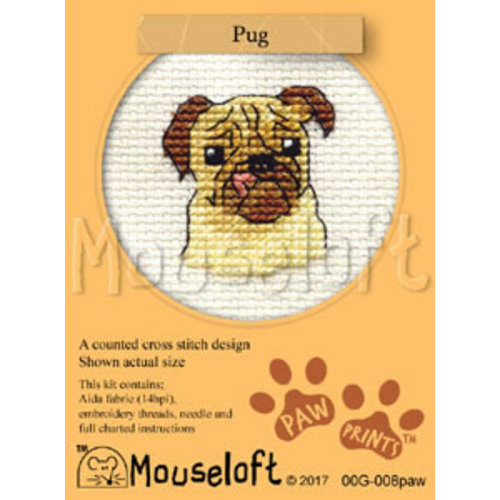 Mouseloft Borduurpakket Pug - Mouseloft