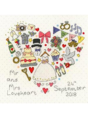 Bothy Threads Borduurpakket Laura Ann - Wedding Samplers - The Big Day! - Bothy Threads