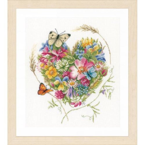 Lanarte Telpakket kit Bloemenhartje Lanarte Telpakket kit Bloemenhartje