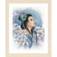 Telpakket kit Asian lady in blue