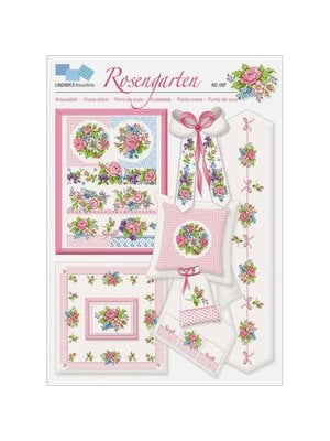 Lindner’s Kreuzstiche Patroon Lindner 097 - Rozentuin Lindner’s Kreuzstiche Patroon Lindner 097 - Rozentuin
