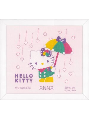 Vervaco Telpakket kit Hello Kitty A shower of hearts