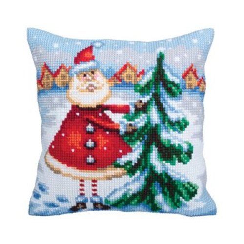 Collection d'Art Kussen borduurpakket Santa from Lapland - Collection d'Art