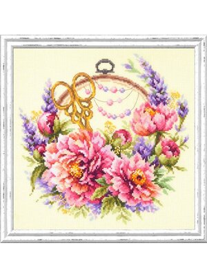 Magic Needle CI Borduurpakket Peonies for Needlewoman - Magic Needle