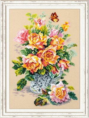 Magic Needle Borduurpakket Tea roses - Magic Needle