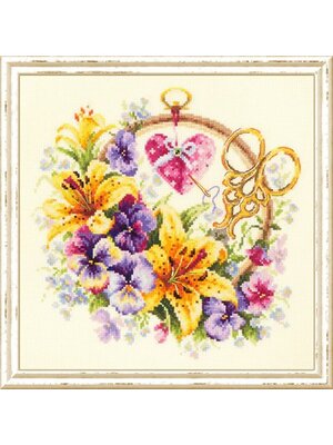 Magic Needle Borduurpakket Lilies for needlewoman - Magic Needle