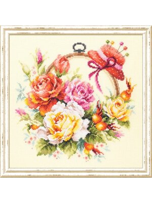 Magic Needle Borduurpakket Roses for needlewoman - Magic Needle
