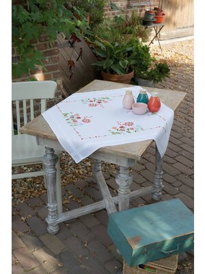Vervaco Tafelkleed kit Bloempjes Vervaco Tafelkleed kit Bloempjes